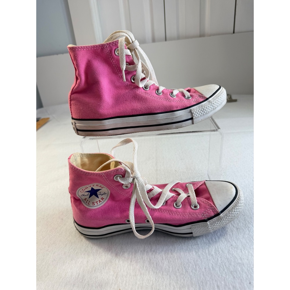 Converse Chuck Taylor All Star High Top Pink Canvas Sneaker Classic Lace Up Sz 8